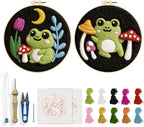 INFUNLY 2 Pack Cute Frog Punch Needle Kit by INFUNLY
