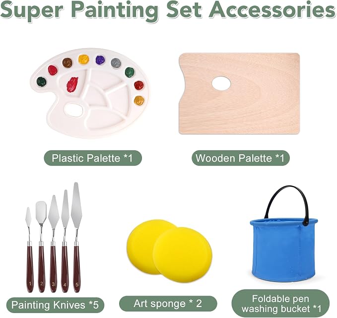 ESRICH 141PCS Deluxe Artist Painting Set, Painting Supplies - Image 6