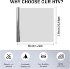 FUNKAKA Heat Transfer Vinyl Soft Silver HTV Rolls - Image 3