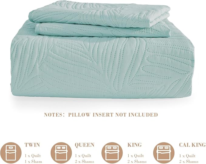Exclusivo Mezcla Queen Quilt Bedding Set, Lightweight Aqua Blue Quilts Queen - Image 6