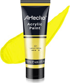 Artecho Yellow Acrylic Paint, Lemon Yellow Paint Tubes, Art Craft Paints by Artecho