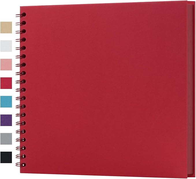 potricher 10 x 10 Inch DIY Scrapbook Album 40 Pages Hardcover Kraft Paper Scrap by potricher