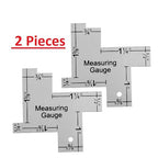 2 Pieces 2 Inch Mini Sewing Measuring Gauge Aluminium Quilting Templates Sewing - Image 2