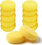 WAFJAMF 12 Pcs Round Painting Sponge 2.96 Inch Craft Clay Yellow | Pottery by WAFJAMF