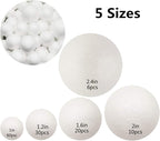 126 Pack Craft Foam Balls, 5 Sizes Including 1-2.4 Inches, Foam Balls - Image 2