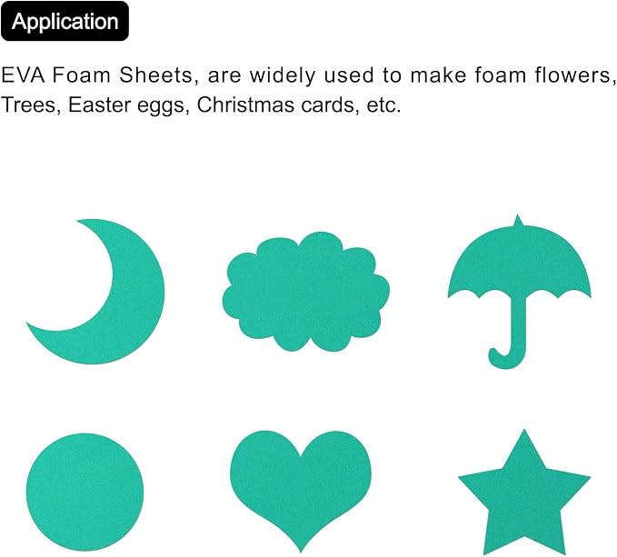 MECCANIXITY EVA Foam Sheets Dark Green 19.7 Inch x 17.7 Inch 0.8mm Thick Crafts - Image 6