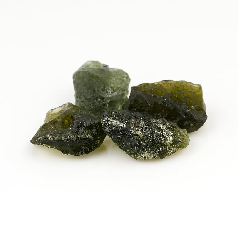 ColouredRocks Moldavite Glass Raw Tektite Crystals, Loose Gemstone, Wholesale - Image 4