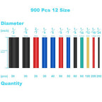 900 Pcs Wire Heat Shrink Tubing Kit, Industrial Heat-Shrink Tubing - Image 2