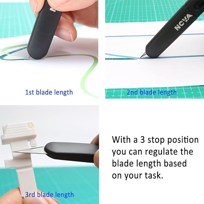 Nova Precision Craft & Hobby Knife, Premium Safety Cutter - Image 3