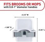 Command Broom Grippers, 3 Hangers and 6 Strips, Damage-Free Mop and Broom - Image 2