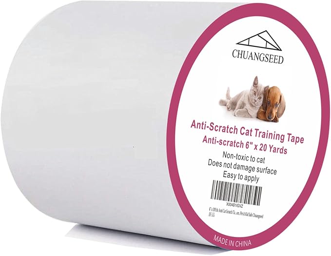 Chuangseed 6" x 20Yds Transparent Cat Scratch Deterrent Tape by CHUANGSEED