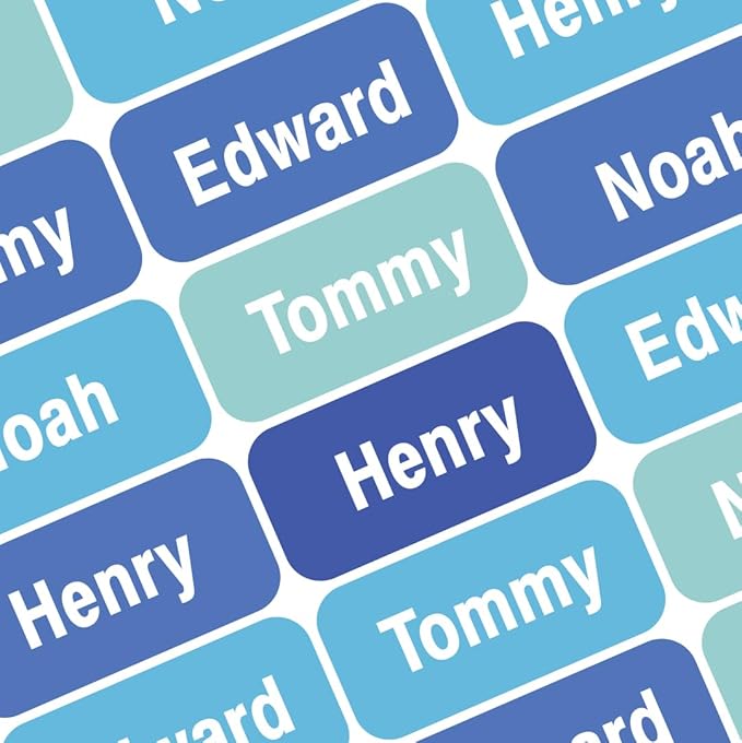 Personalized Name Labels for Kids – 60 Waterproof Peel-and-Stick Labels for by GILBIN