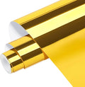 WRAPXPERT Gold Vinyl, Chrome Permanent Vinyl 12" x 5ft, Mirror Vinyl Permanent by WRAPXPERT