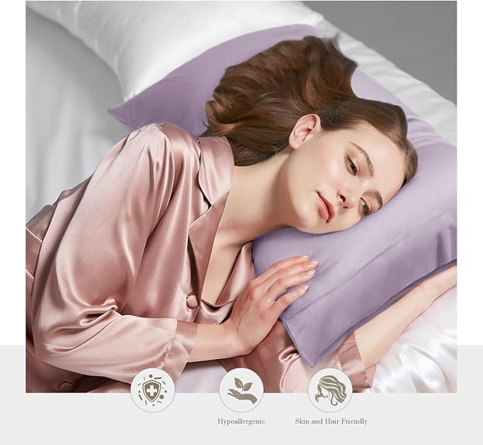 WishSmile Cooling Queen Pillowcases Set of 2 Breathable Cool Silky Soft Rayon - Image 2