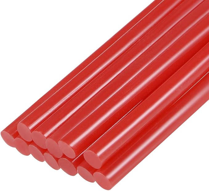 uxcell Mini Hot Glue Sticks for Glue Gun 7mm x 100mm Red 12pcs by uxcell