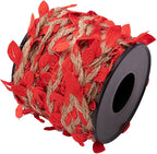 33 feet Natural Twine Red Leaf Jute 3ply 2MM Rope Hemp Burlap Ribbon String by SPDTECH
