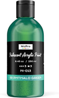 Nicpro Iridescent Green Acrylic Paint, 8.45oz / 250ml Large Bottle Green by Nicpro