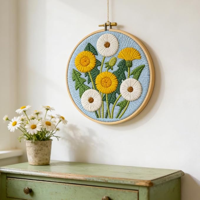 INFUNLY Dandelion Daisy Punch Needle Kit - Image 3