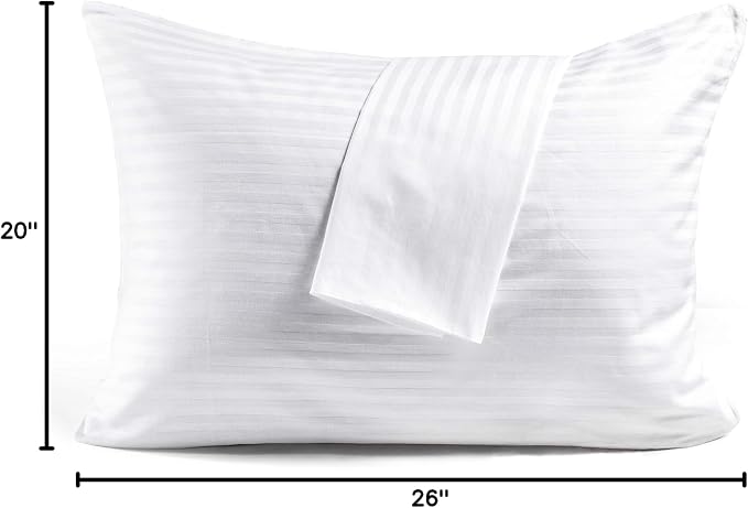 FAUNNA 600TC 100% Cotton Pillow Protectors, Standard Size, 6 Pack, Oeko-TEX - Image 8