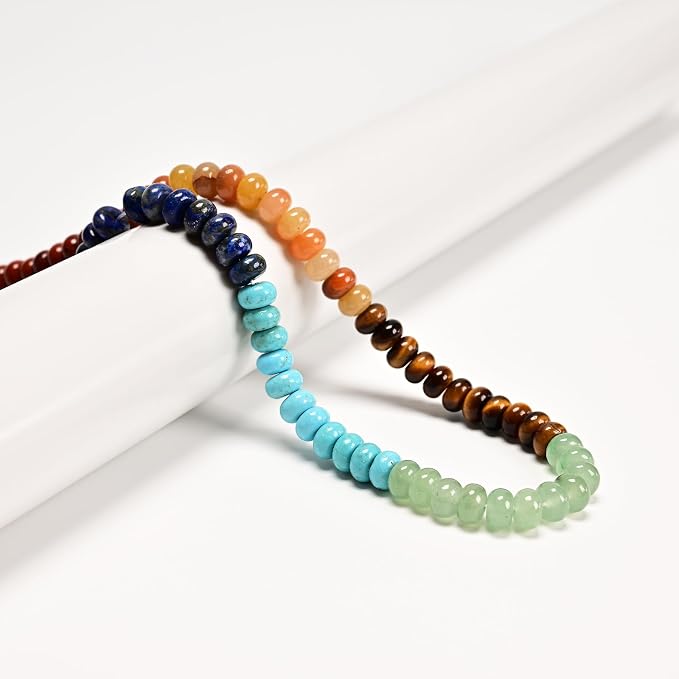 5x8mm Natural Rondelle Beads – Loose Gemstone Spacers - Image 5