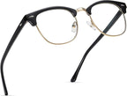 Blue Light Blocking Glasses Vintage Half Frame UV Clear Lens Anti Eyestrain by AOMASTE