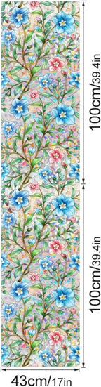 Vine Flower Window Privacy Film Stained Glass, Decorative Window Cling - Image 2