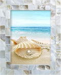 Handmade Picture Frames, Unique Natural Style, Chic Mosaic Beach Picture Frame by WORAMUK