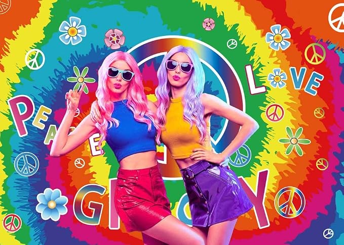 60's Hippie Party Decoration Banner, Large Groovy Theme Party Decoration - Image 7