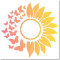 GORGECRAFT 12"X12"Sunflower Butterfly Stencil Flower Templates Sun Petals by GORGECRAFT