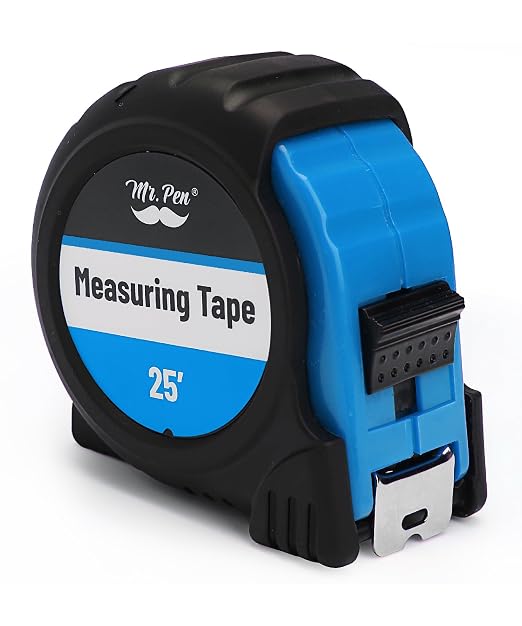 Mr. Pen- Retractable Tape Measure 25 ft, Light Blue, Easy Read | Steel by MrPen