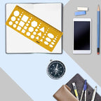 Utoolmart Plastic Drawing Templates Yellow Measuring Rulers Geometric Templates - Image 6
