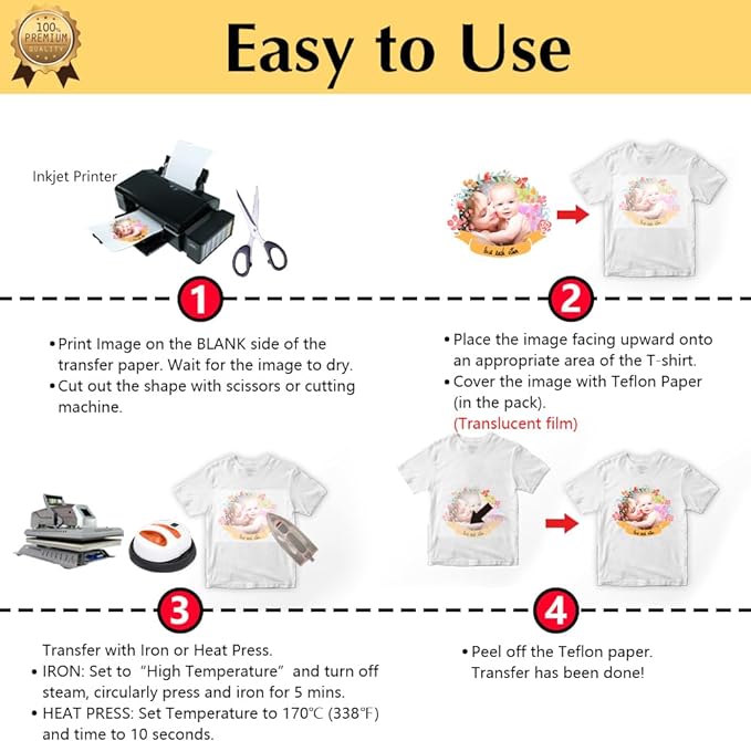 TransOurDream Upgraded Iron on Heat Transfer Paper - Image 3