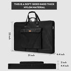 Nicpro Art Portfolio Bag 23 x 31 Inches, Waterproof Nylon Artist Carrying Bag - Image 2