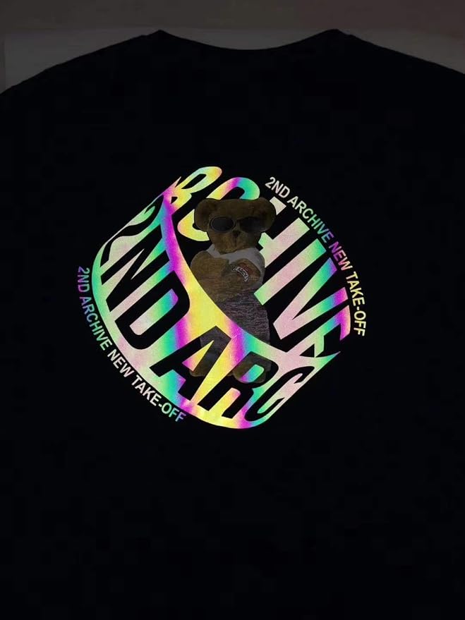 guangyintong Reflective Rainbow Heat Transfer Vinyl HTV Rolls, Rainbow HTV Vinyl - Image 3