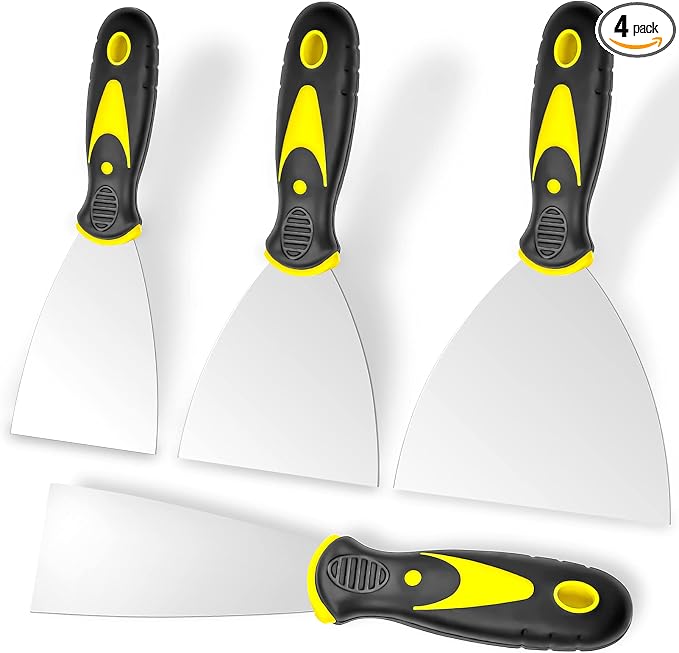 Putty Knife, Stainless Steel Paint Scraper, Taping Knife Tool by Beyotool