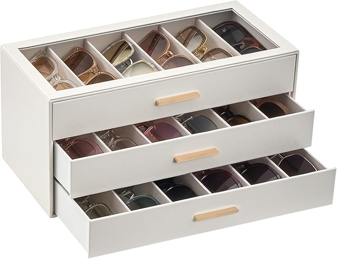 Lolalet Sunglasses Storage Box for Women, Eyewear Eye Glass Organizer by Lolalet