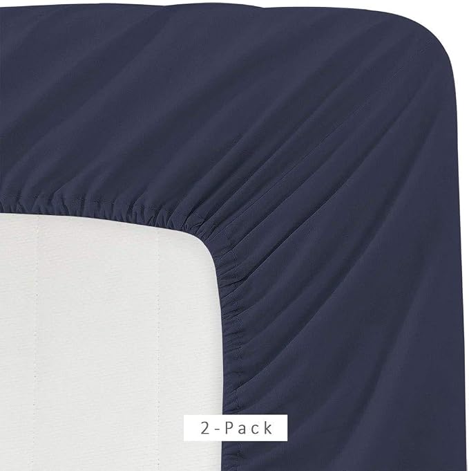Microfiber 2-Pack 1800 Ultra Soft and Comfy Fitted Bottom Bed Sheets - Image 2