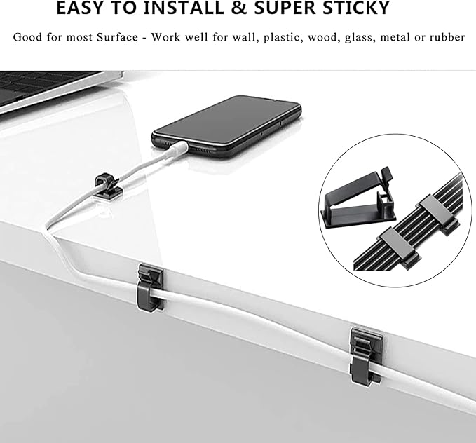 N NOROCME 192 PCS Cable Management Kit 4 Wire Organizer Sleeve, 11 Cable Holder - Image 9
