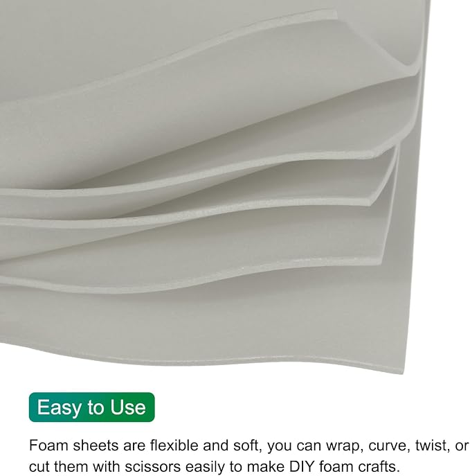 MECCANIXITY EVA Foam Sheets Grey 35.4 Inch x 19.7 Inch 2mm Thick Crafts Foam - Image 3