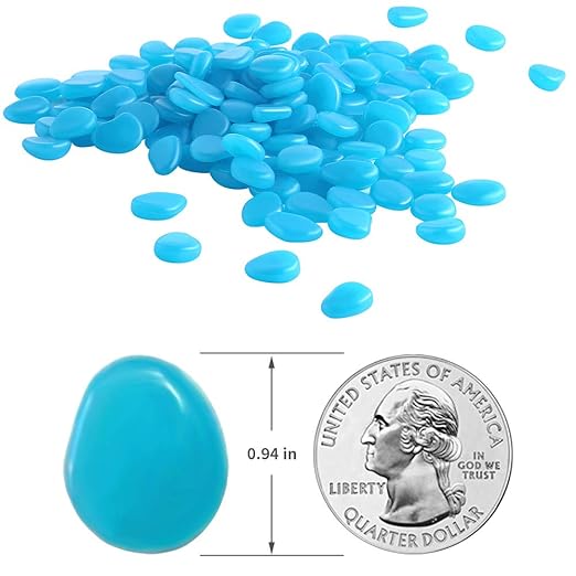 Glow in The Dark Pebbles for Outdoor Decor, Garden Lawn Yard, Fish Tank - Image 2