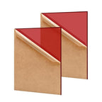 2 Pack 8'' x 12'' Translucent Red Acrylic Sheet, 3mm Thick Acrylic Plexiglass by Unknown