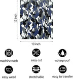 FUNKAKA Camo Army Grey HTV Heat Transfer Vinyl Bundle, 10 Sheets PU HTV Vinyl - Image 3