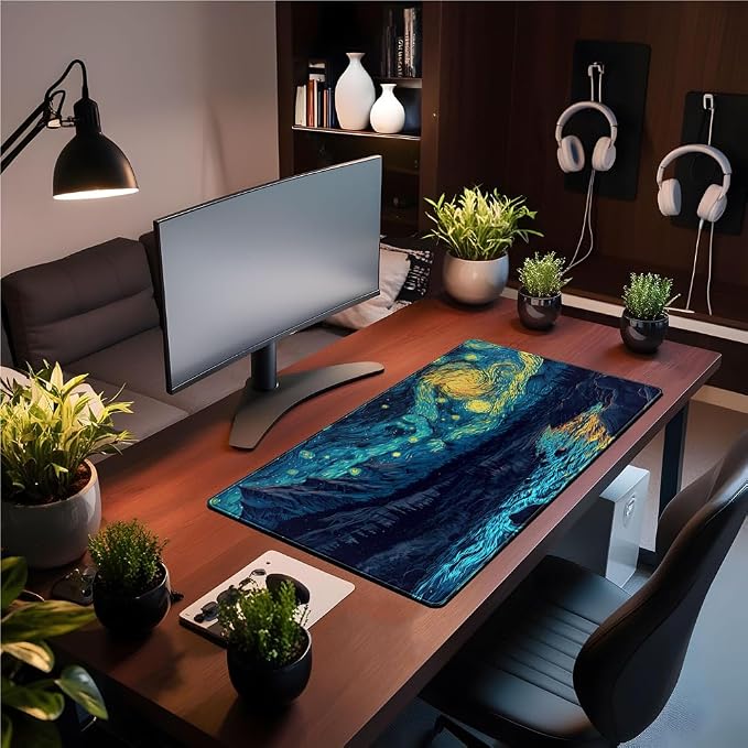 Misty Forest Desk Pad Mat Vincent Van Gogh XL Mouse Pad Gaming Playmat Large - Image 3