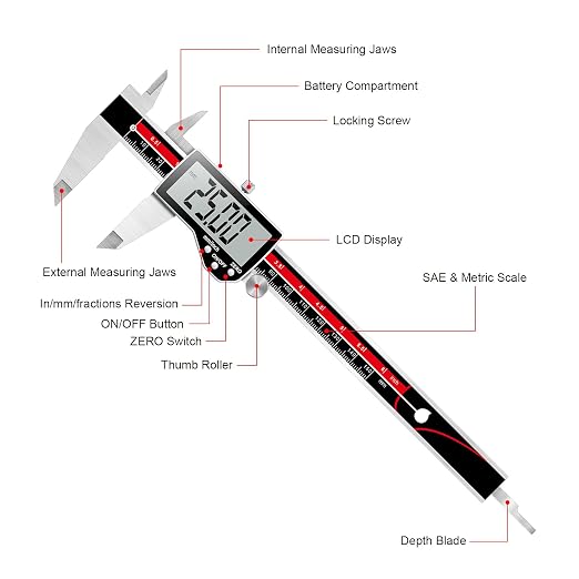 Digital Caliper Electronic Caliper Measuring Tool Precision Digital Vernier - Image 7