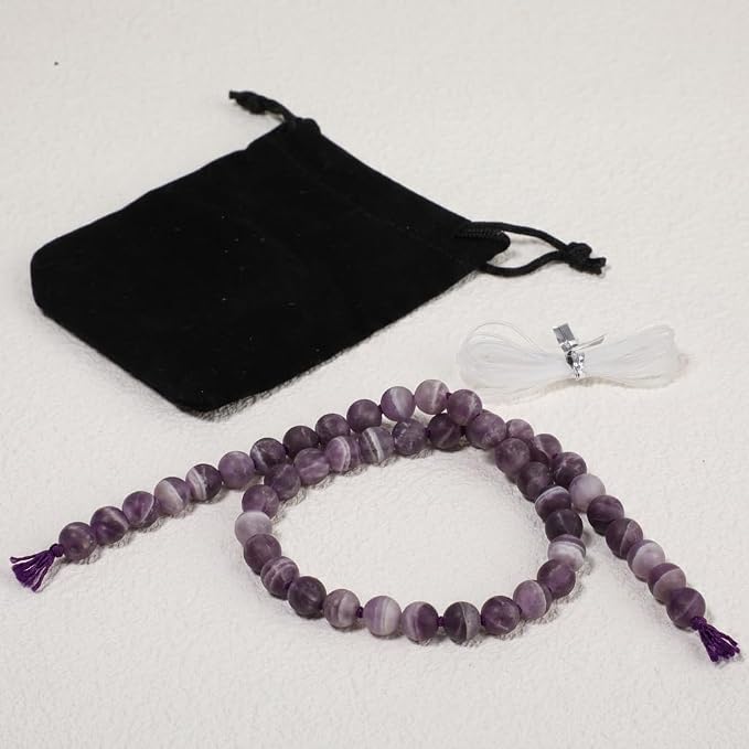8mm Matte Amethyst Bead, 15-Inch Matte Round Loose Stone Beads - Image 7
