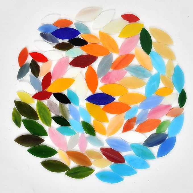 BUYGOO 100Pcs Mosaic Tiles, Mixed Color Mosaic Glass Pieces - Image 7