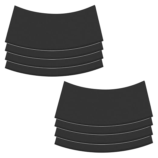 8Pcs Black EVA Foam Pad 6in x 6in x 1/8in High Density Closed Cell Foam Sheet by MXCELL
