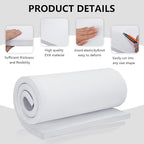 20mm Thick White Eva Foam Cosplay Sheets roll, 13.9" x 39" Premium eva Craft - Image 4