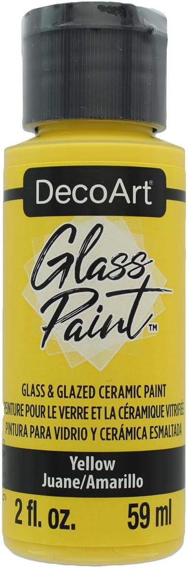 Deco Art GLASS PAINT 2OZ YELLOW, us:one size by DecoArtAcrylicPaintCraftSupplies