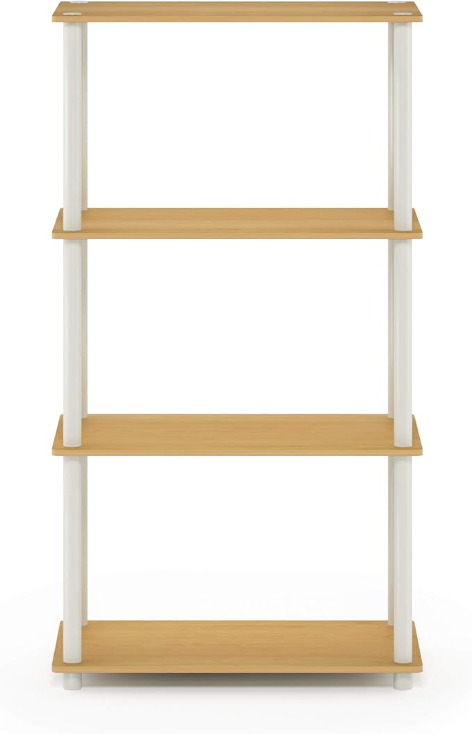 Furinno Turn-N-Tube 4-Tier Multipurpose Shelf Display Rack, Round Tubes - Image 8